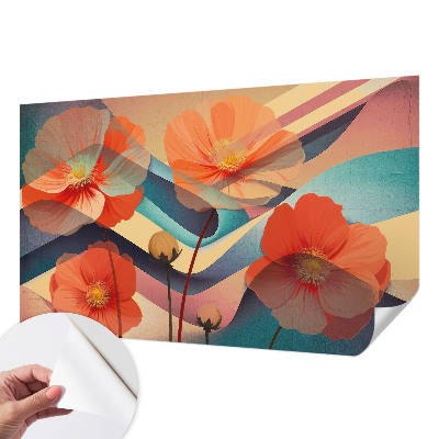 Fototapet 3d cu motive florale elegante