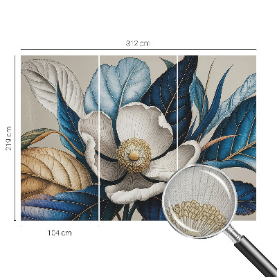 Fototapet 3d pentru living cu motiv de natură înghețată
