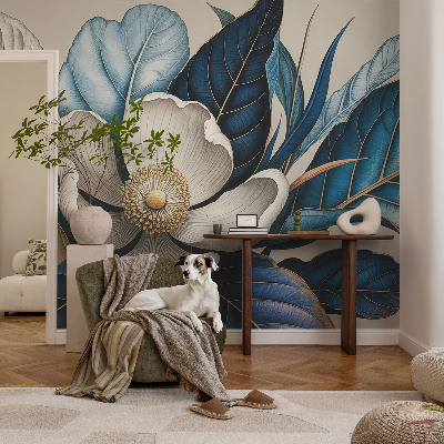 Fototapet 3d pentru living cu motiv de natură înghețată