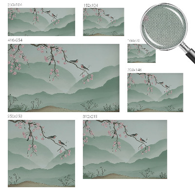 Fototapet 3D autoadeziv cu motiv de pădure de mesteacăn