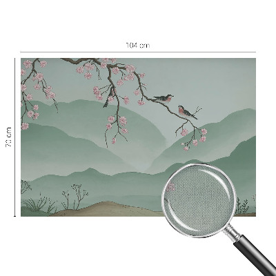 Fototapet 3D autoadeziv cu motiv de pădure de mesteacăn