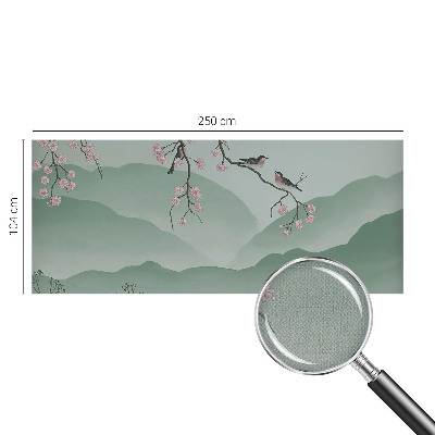 Fototapet 3D autoadeziv cu motiv de pădure de mesteacăn