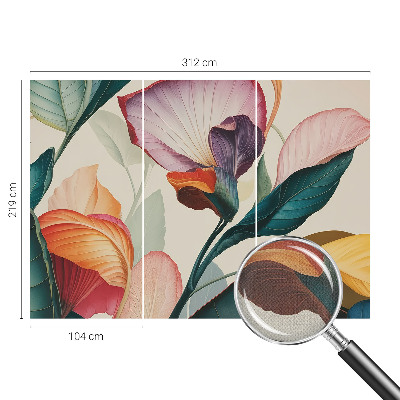 Fototapet 3D cu model floral șic