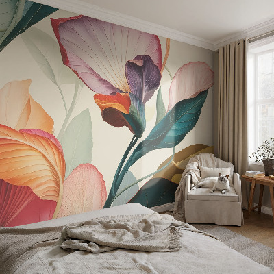 Fototapet 3D cu model floral șic