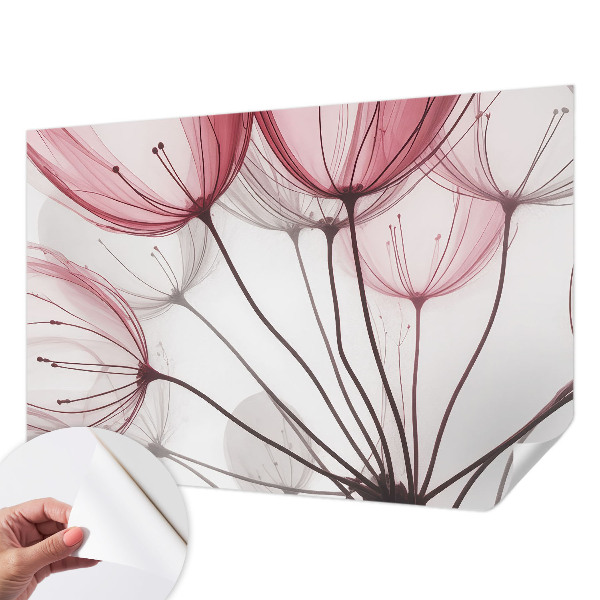 Fototapet 3D pentru dormitor într-un design cu motive florale elegante