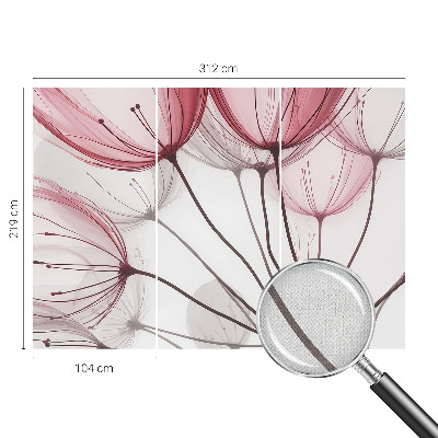 Fototapet 3D pentru dormitor într-un design cu motive florale elegante