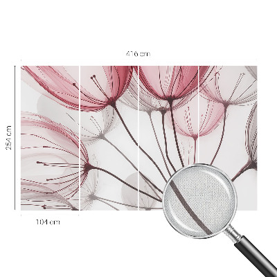 Fototapet 3D pentru dormitor într-un design cu motive florale elegante