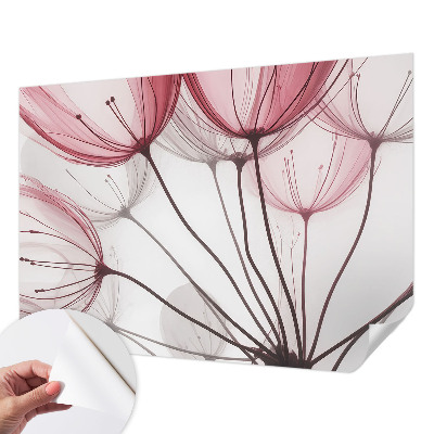 Fototapet 3D pentru dormitor într-un design cu motive florale elegante