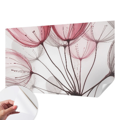 Fototapet 3D pentru dormitor într-un design cu motive florale elegante