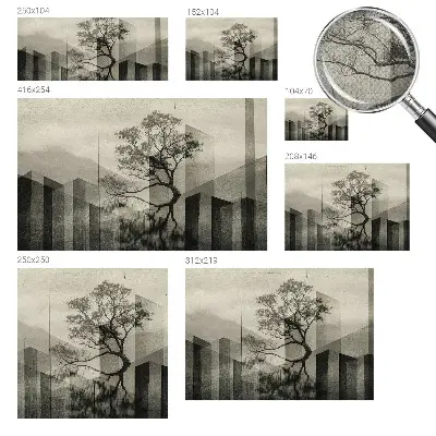 Fototapet 3d pentru living Peisaj forestier
