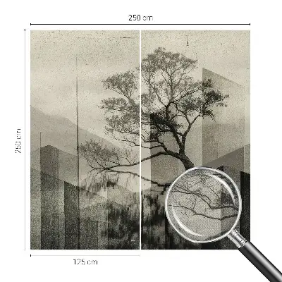 Fototapet 3d pentru living Peisaj forestier