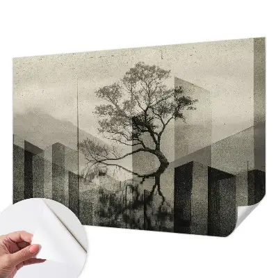 Fototapet 3d pentru living Peisaj forestier
