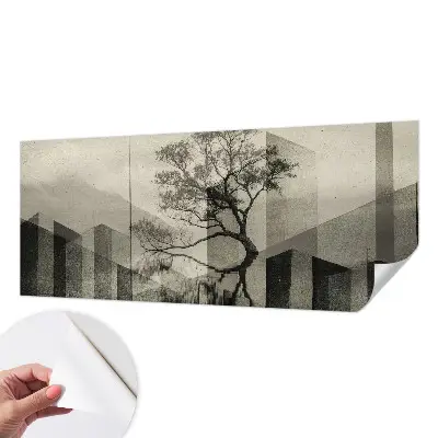 Fototapet 3d pentru living Peisaj forestier