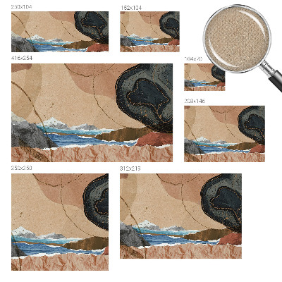 Fototapet autoadeziv pentru camera copiilor cu ilustrație a unui pod albastru