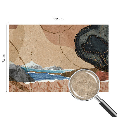 Fototapet autoadeziv pentru camera copiilor cu ilustrație a unui pod albastru