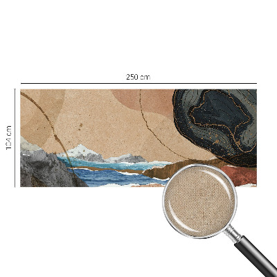 Fototapet autoadeziv pentru camera copiilor cu ilustrație a unui pod albastru