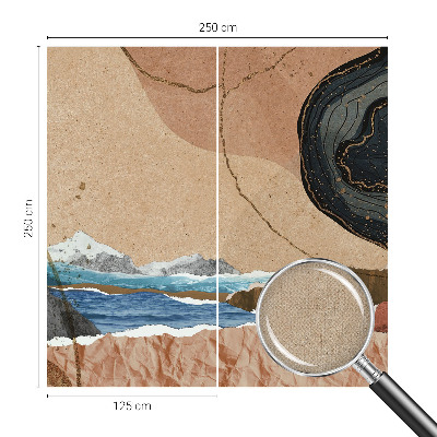 Fototapet autoadeziv pentru camera copiilor cu ilustrație a unui pod albastru