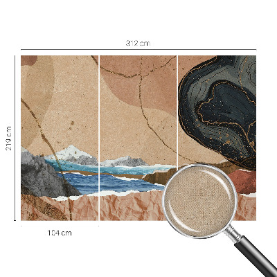 Fototapet autoadeziv pentru camera copiilor cu ilustrație a unui pod albastru