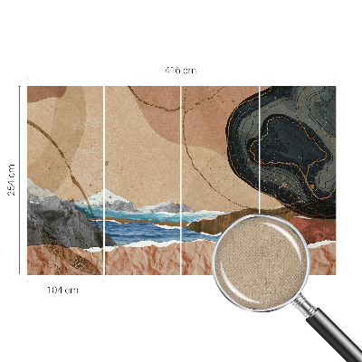 Fototapet autoadeziv pentru camera copiilor cu ilustrație a unui pod albastru