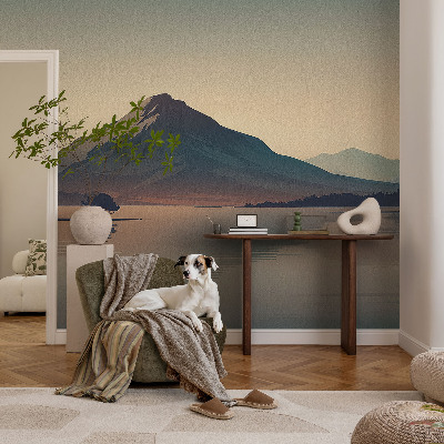 Fototapet 3d pentru living Peisaj de iarnă