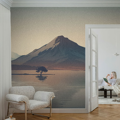 Fototapet 3d pentru living Peisaj de iarnă