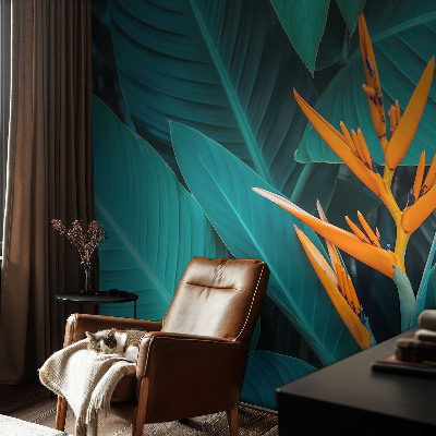 Fototapet 3D pentru living cu un motiv abstract colorat
