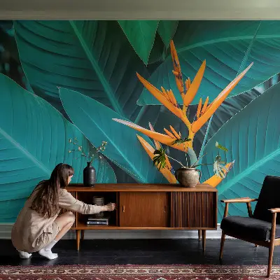 Fototapet 3d pentru living Abstracție colorată