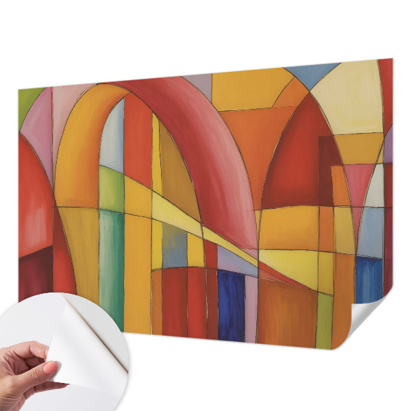 Fototapet 3D pentru living cu un peisaj stâncos