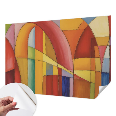 Fototapet 3D pentru living cu un peisaj stâncos