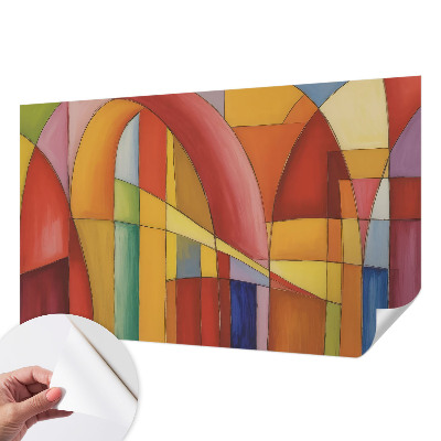 Fototapet 3D pentru living cu un peisaj stâncos