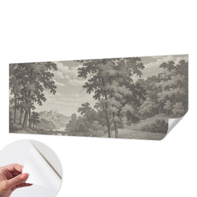 Fototapet autoadeziv pentru dormitor cu un model rezumat colorat