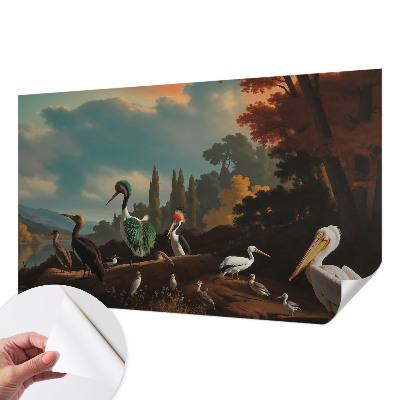Fototapet autocolant cu motive ornitologice elegante