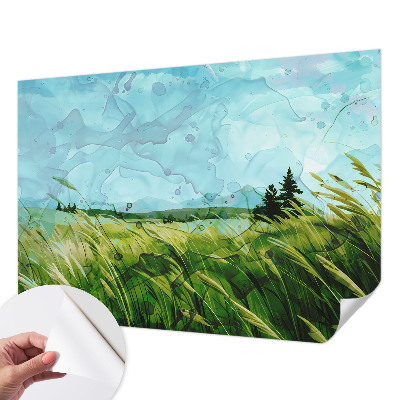 Fototapet 3D pentru living cu scenă de pe litoral