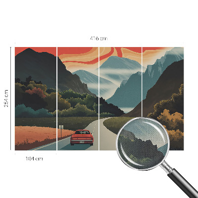 Fototapet autoadeziv cu ilustrație cu arbore