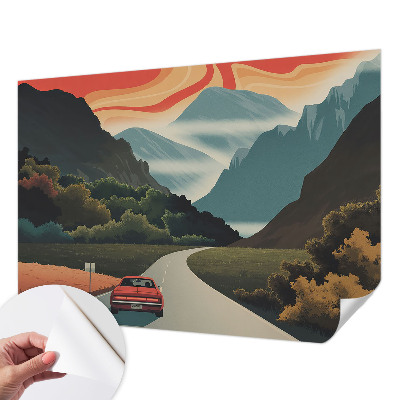 Fototapet autoadeziv cu ilustrație cu arbore