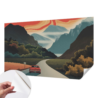 Fototapet autoadeziv cu ilustrație cu arbore