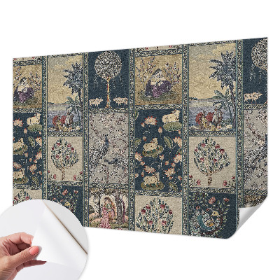 Fototapet 3D pentru living cu un buchet de flori