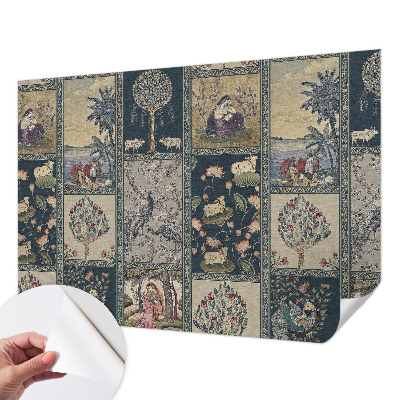 Fototapet 3D pentru living cu un buchet de flori