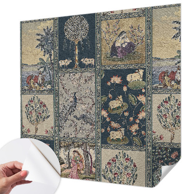 Fototapet 3D pentru living cu un buchet de flori