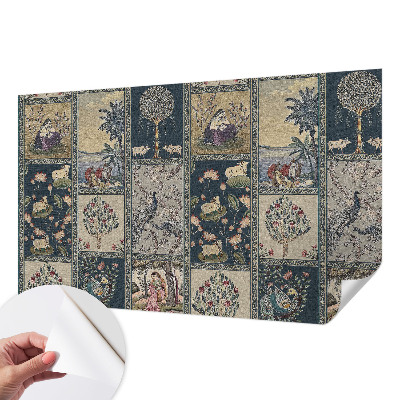 Fototapet 3D pentru living cu un buchet de flori