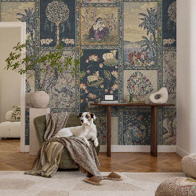 Fototapet 3D pentru living cu un buchet de flori