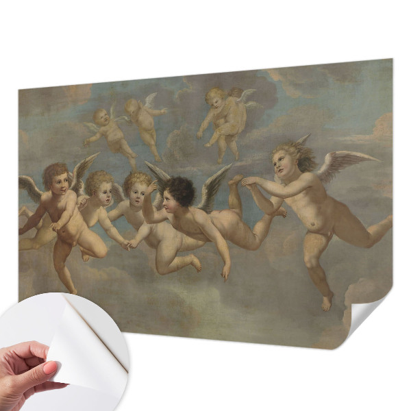 Fototapet 3D pentru living cu design reprezentând o femeie reflexivă