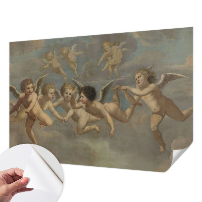 Fototapet 3D pentru living cu design reprezentând o femeie reflexivă