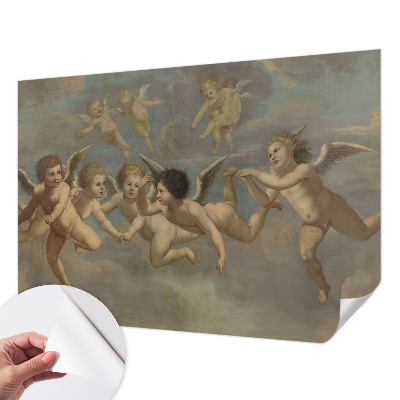 Fototapet 3D pentru living cu design reprezentând o femeie reflexivă