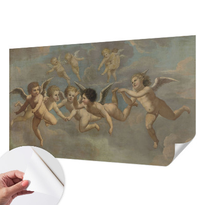 Fototapet 3D pentru living cu design reprezentând o femeie reflexivă