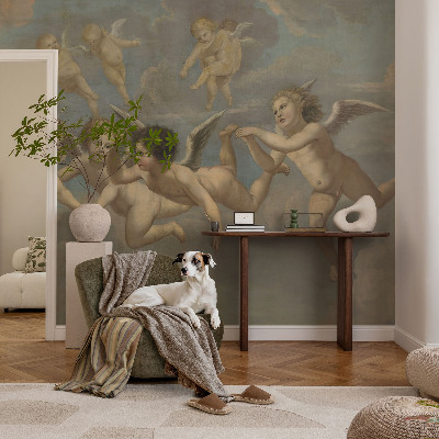 Fototapet 3D pentru living cu design reprezentând o femeie reflexivă