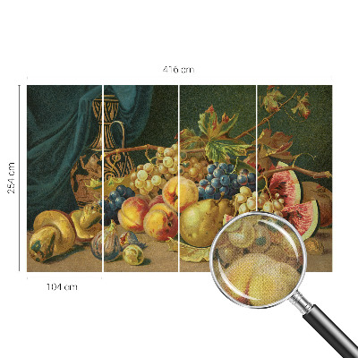 Fototapet autoadeziv pentru living cu ilustrație „O luptă grotescă”