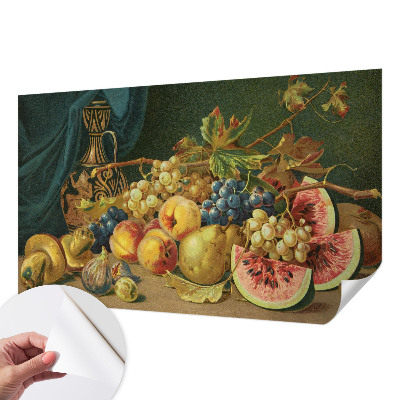 Fototapet autoadeziv pentru living cu ilustrație „O luptă grotescă”