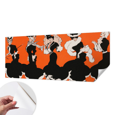 Fototapet autocolant cu un motiv floral subtil