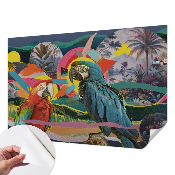 Fototapet 3d pentru living Artă cu pisici
